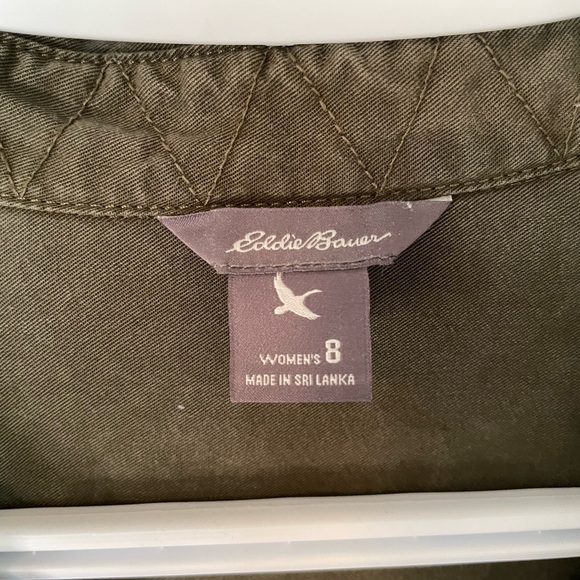 Eddie Bauer Cargo Shirt Dress w/ Tie Waist (8) - Picture 10 of 11